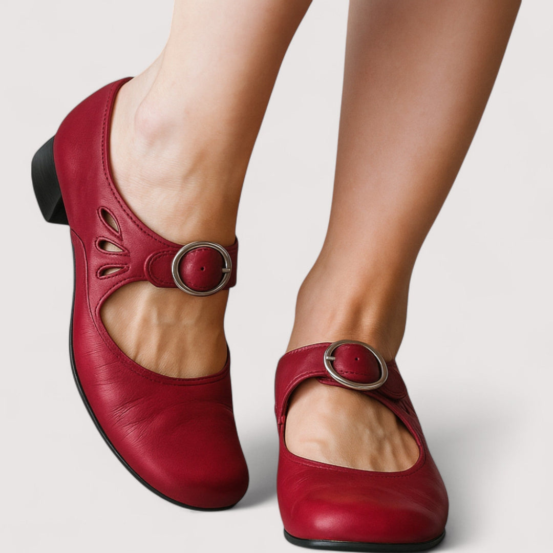 Clara | Elegantní kožené lodičky na podpatku