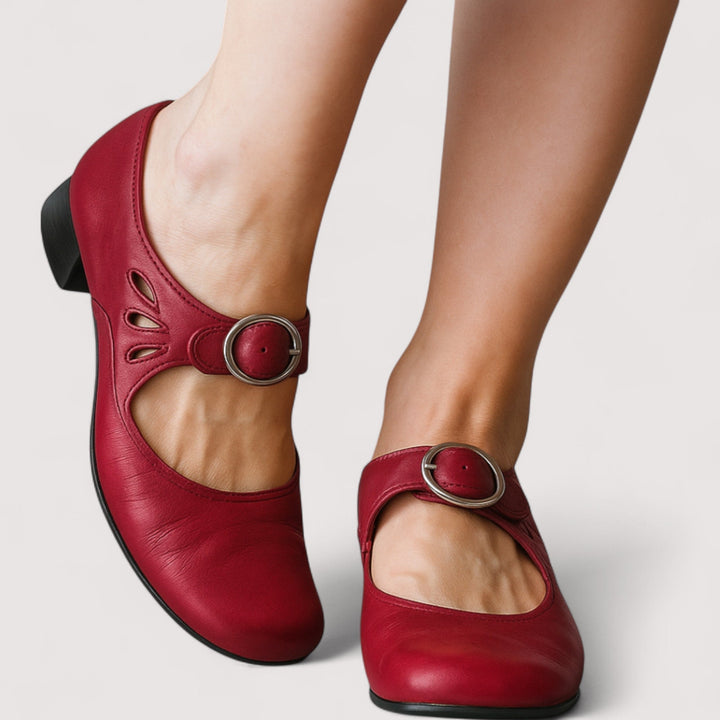 Clara | Elegantní kožené lodičky na podpatku