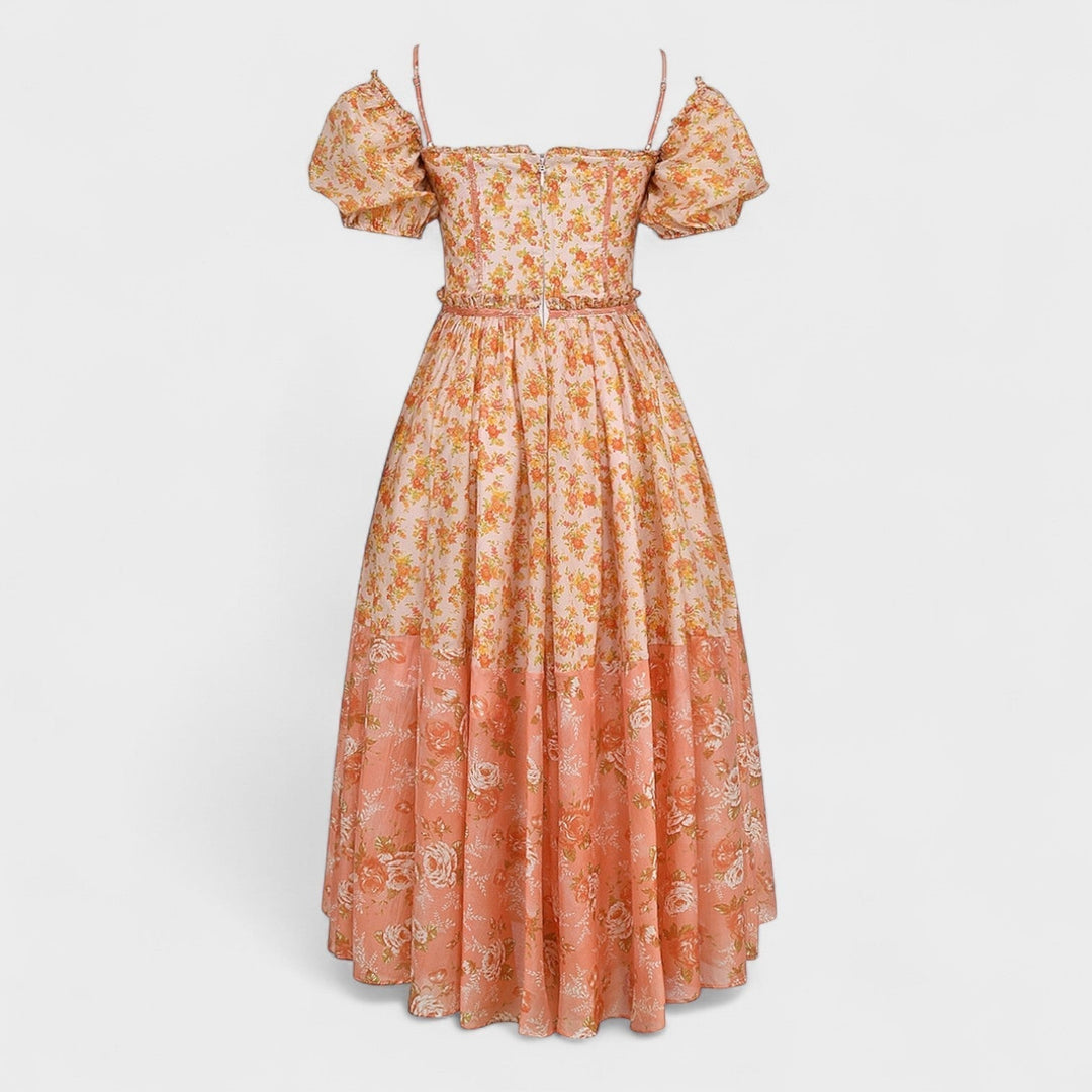 Květované coralové šaty Valentina