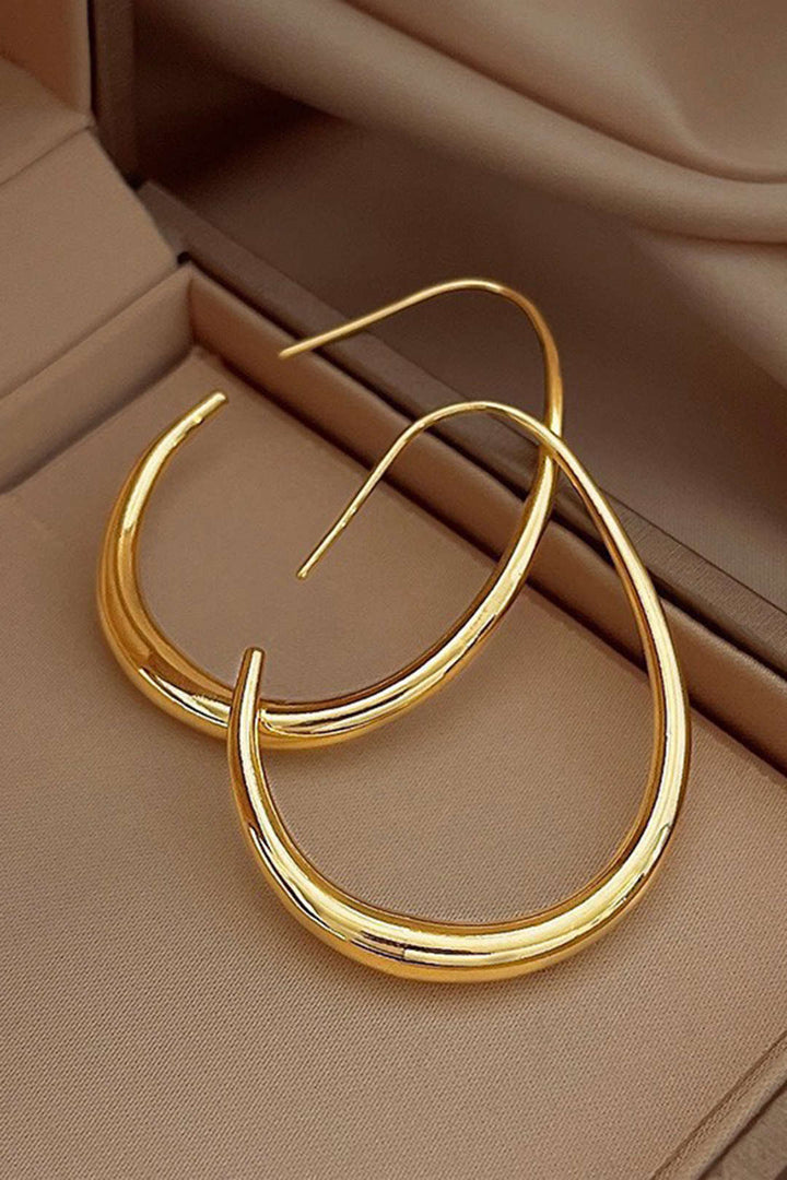 oválné kovové náušnice