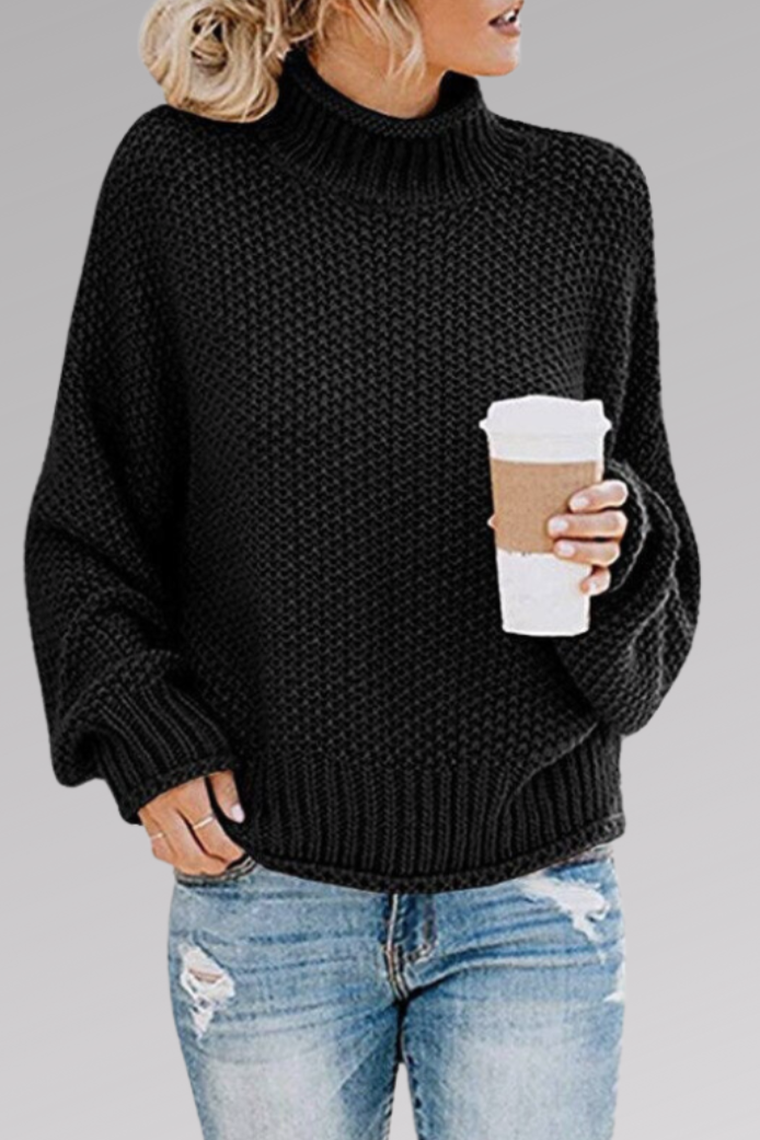 Molly | Teplákové triko ze silného pleteného materiálu s volným střihem