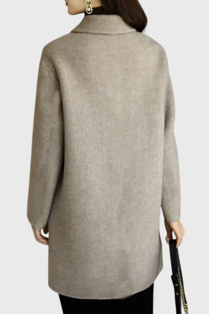 Camille | Klasický vlněný kabát s dvojitým zapínáním