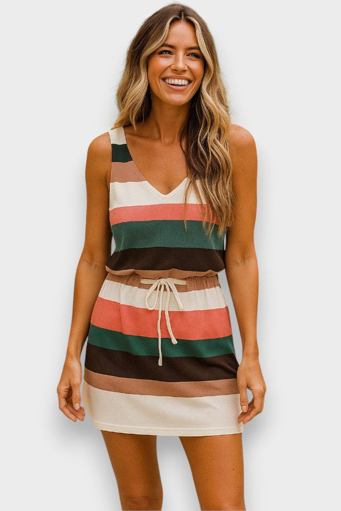 Jemma | Mini šaty s pruhovaným vzorem