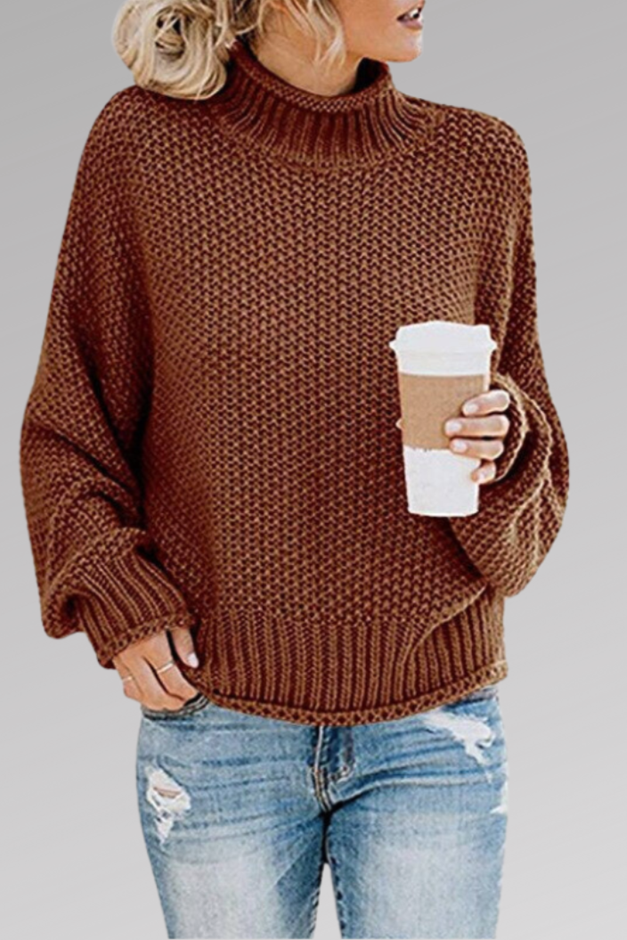 Molly | Teplákové triko ze silného pleteného materiálu s volným střihem