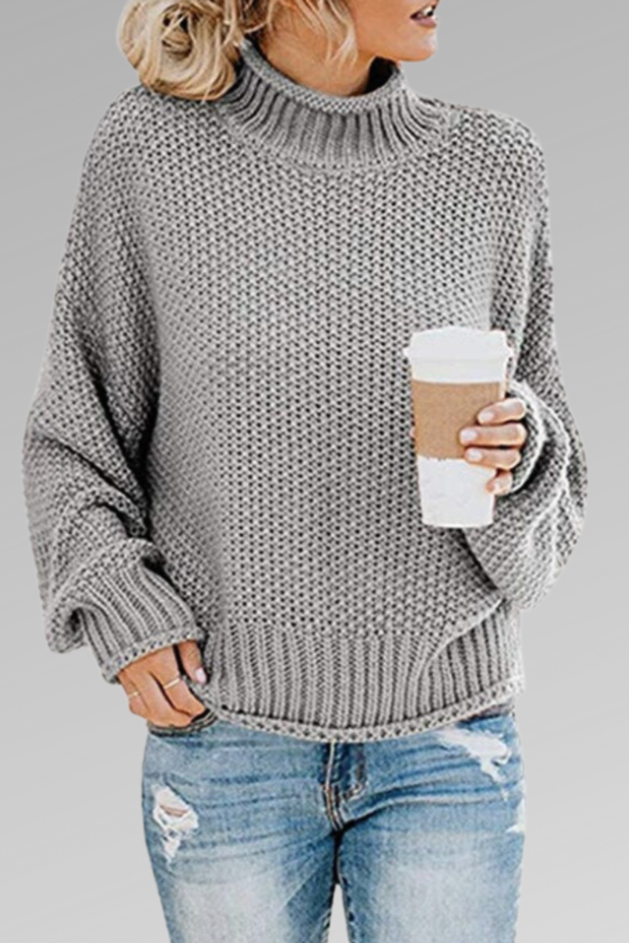 Molly | Teplákové triko ze silného pleteného materiálu s volným střihem