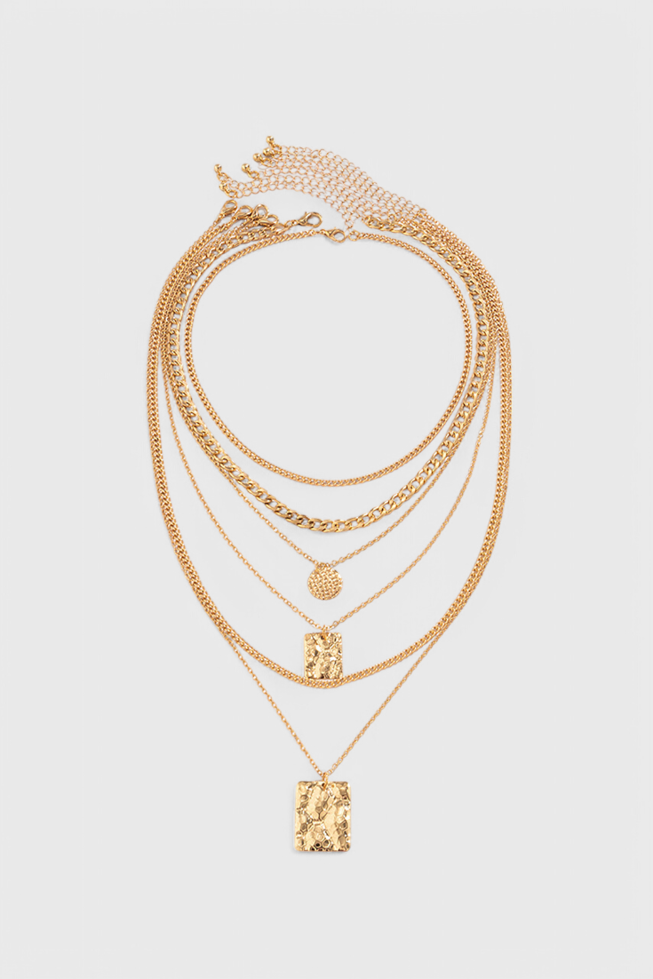 Geometrický řetízkový visací nákrčník