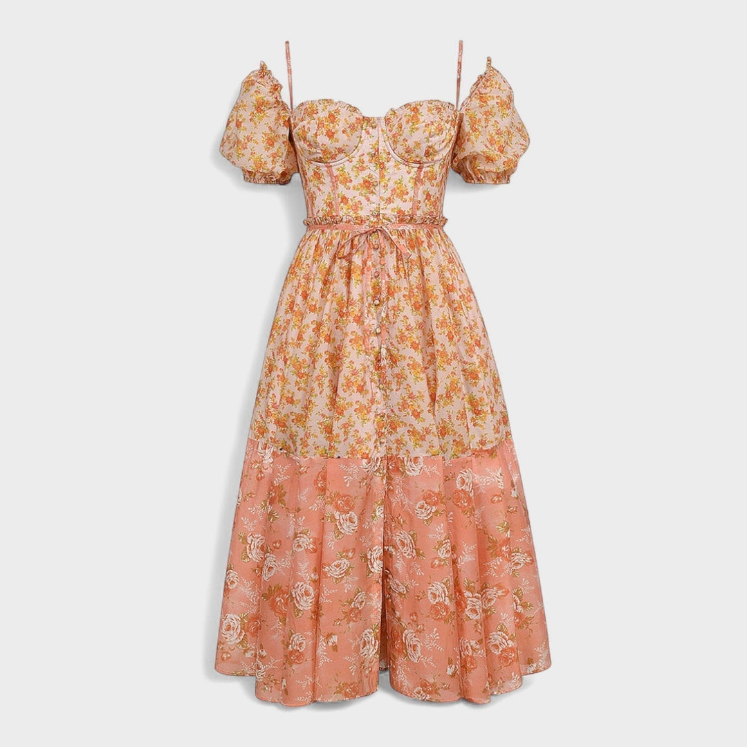 Květované coralové šaty Valentina