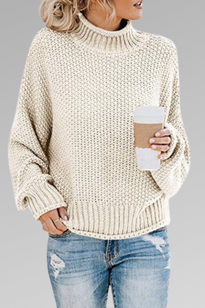 Molly | Teplákové triko ze silného pleteného materiálu s volným střihem