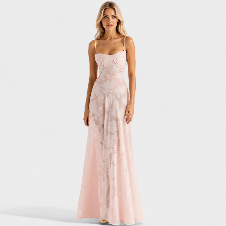 Verona | Dlouhé krajkové šaty s květinovým vzorem