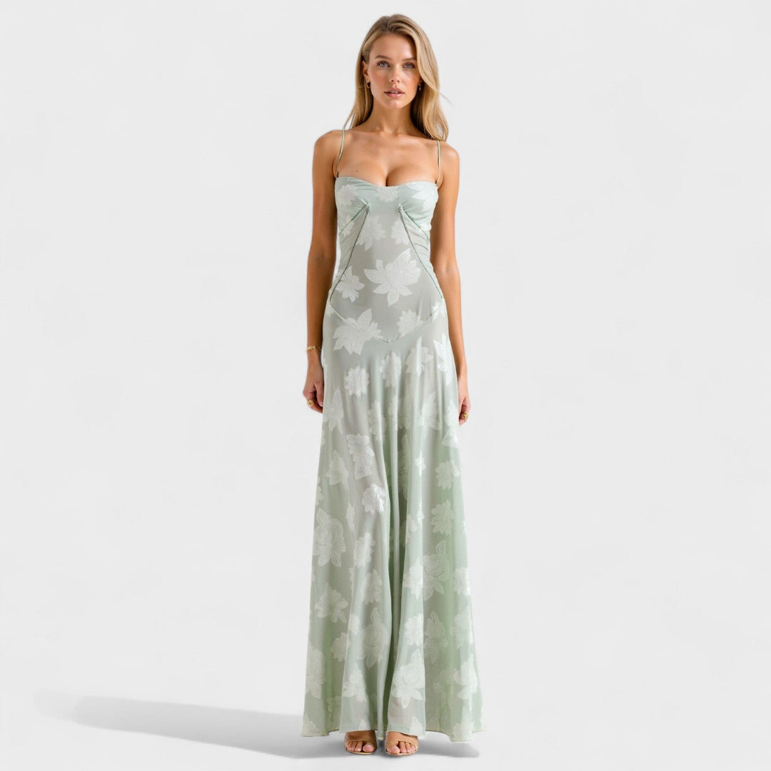 Verona | Dlouhé krajkové šaty s květinovým vzorem