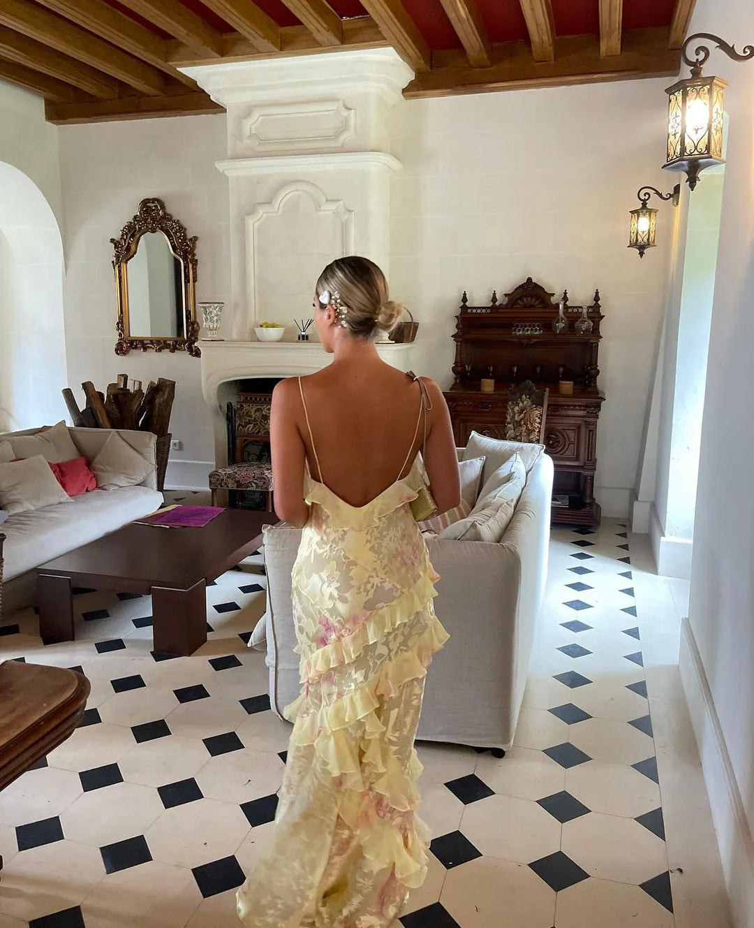 Julieta | Dlouhé šaty s volány – Okouzlující a romantické