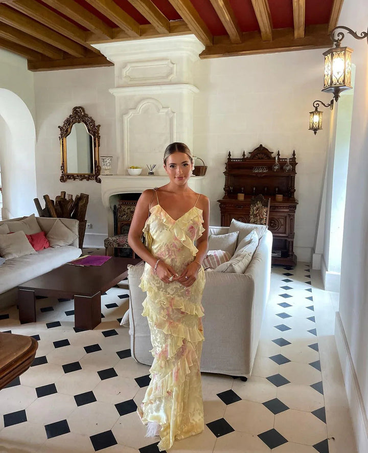 Julieta | Dlouhé šaty s volány – Okouzlující a romantické