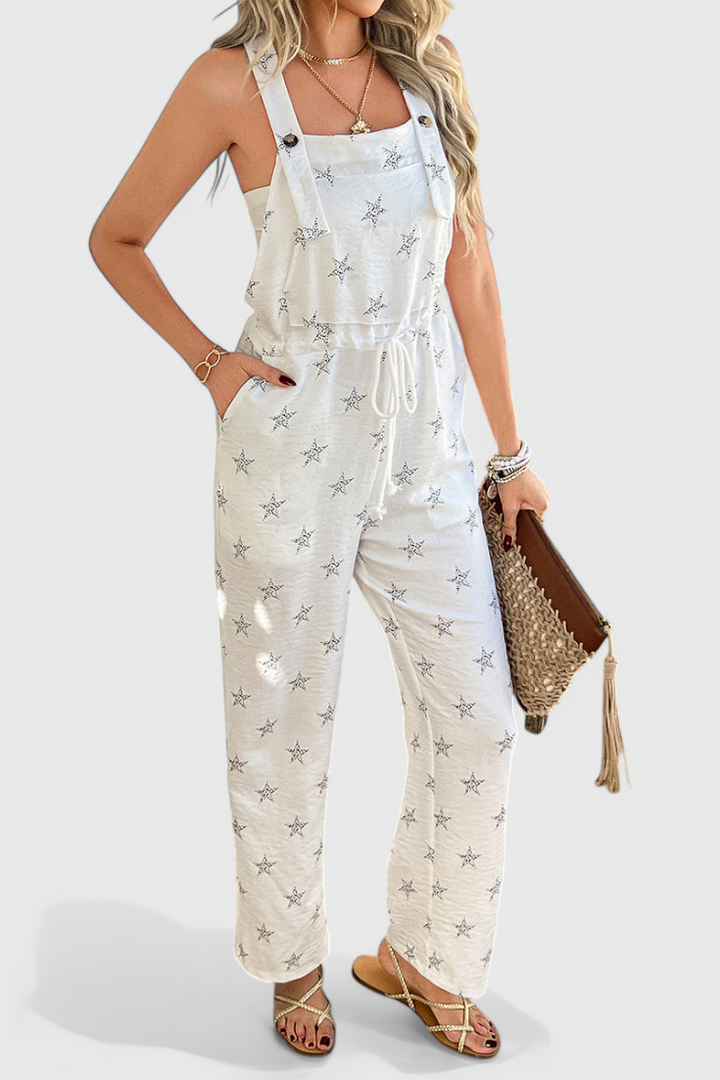 Bianca | Volné jednobarevné tričko s hvězdným potiskem