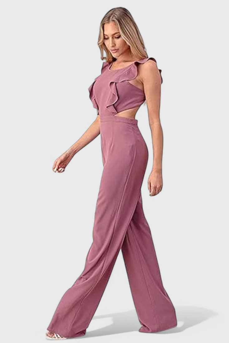 Chantal | Jednobarevné s řezem a volány