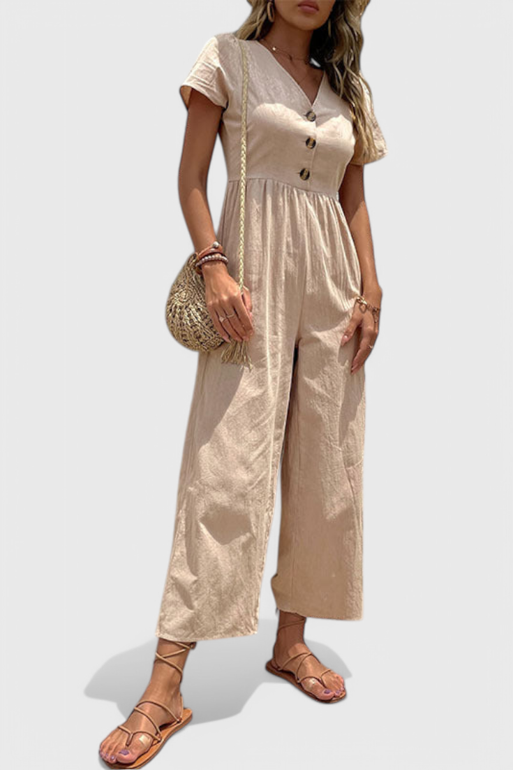 Camila | Jednobarevná s knoflíky na přední straně