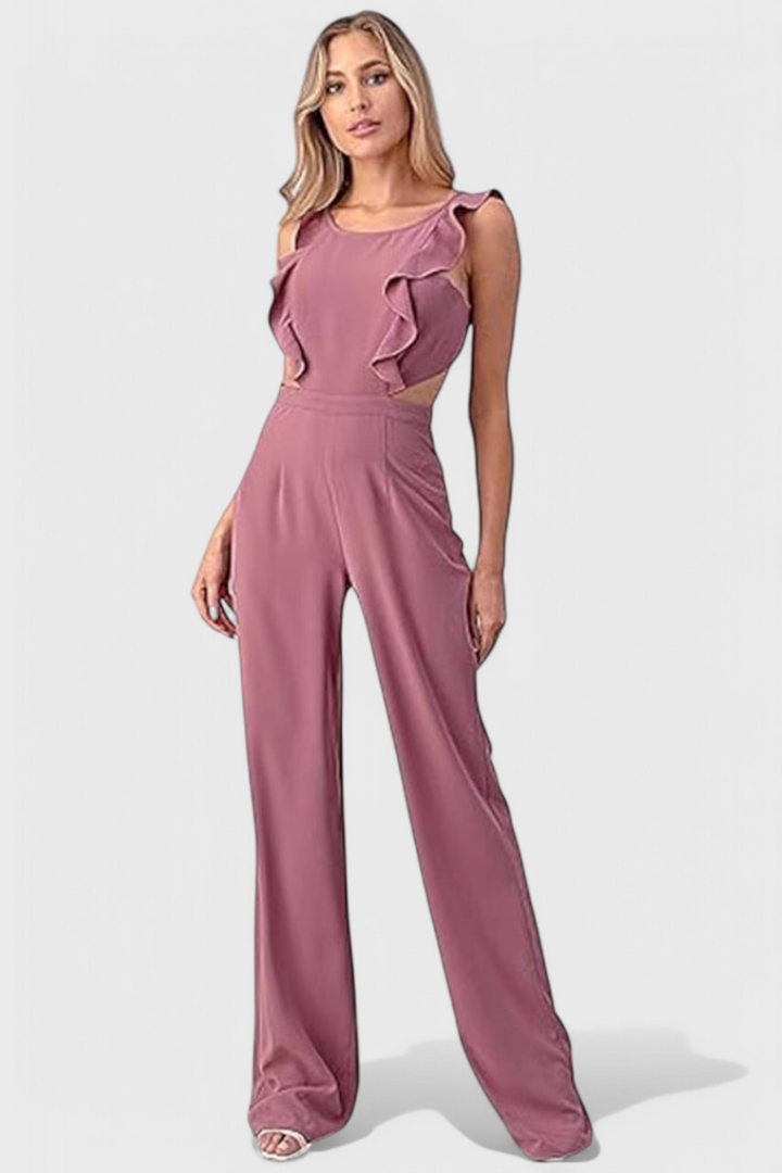 Chantal | Jednobarevné s řezem a volány