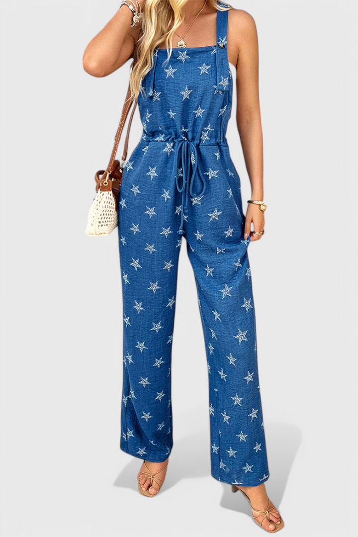 Bianca | Volné jednobarevné tričko s hvězdným potiskem