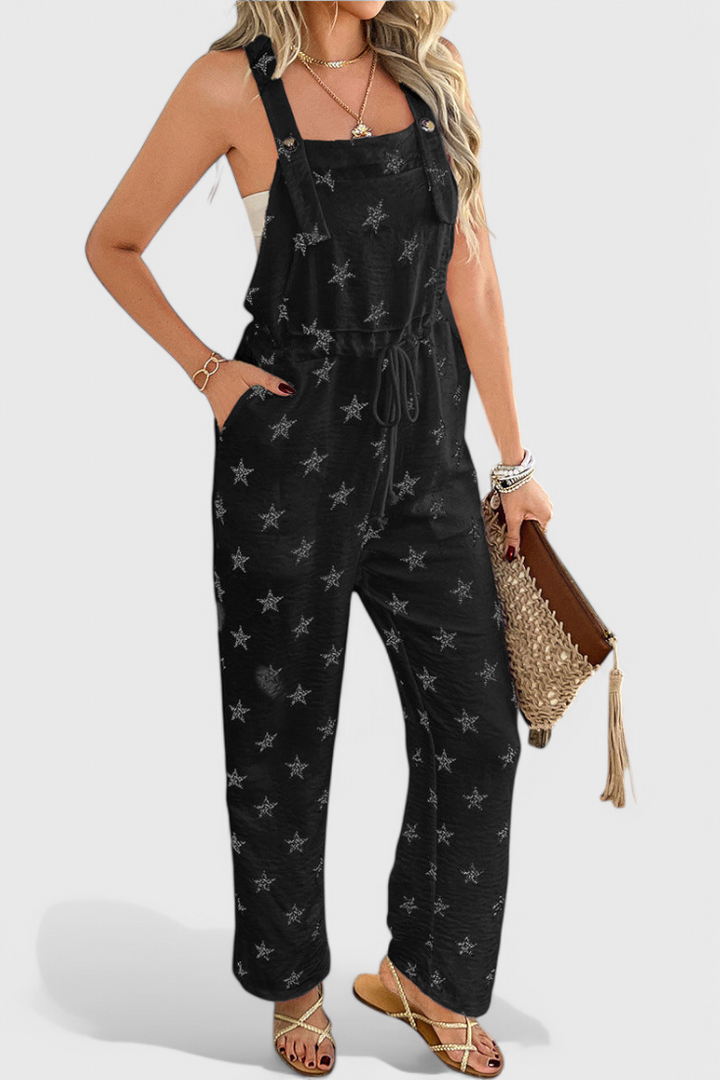 Bianca | Volné jednobarevné tričko s hvězdným potiskem