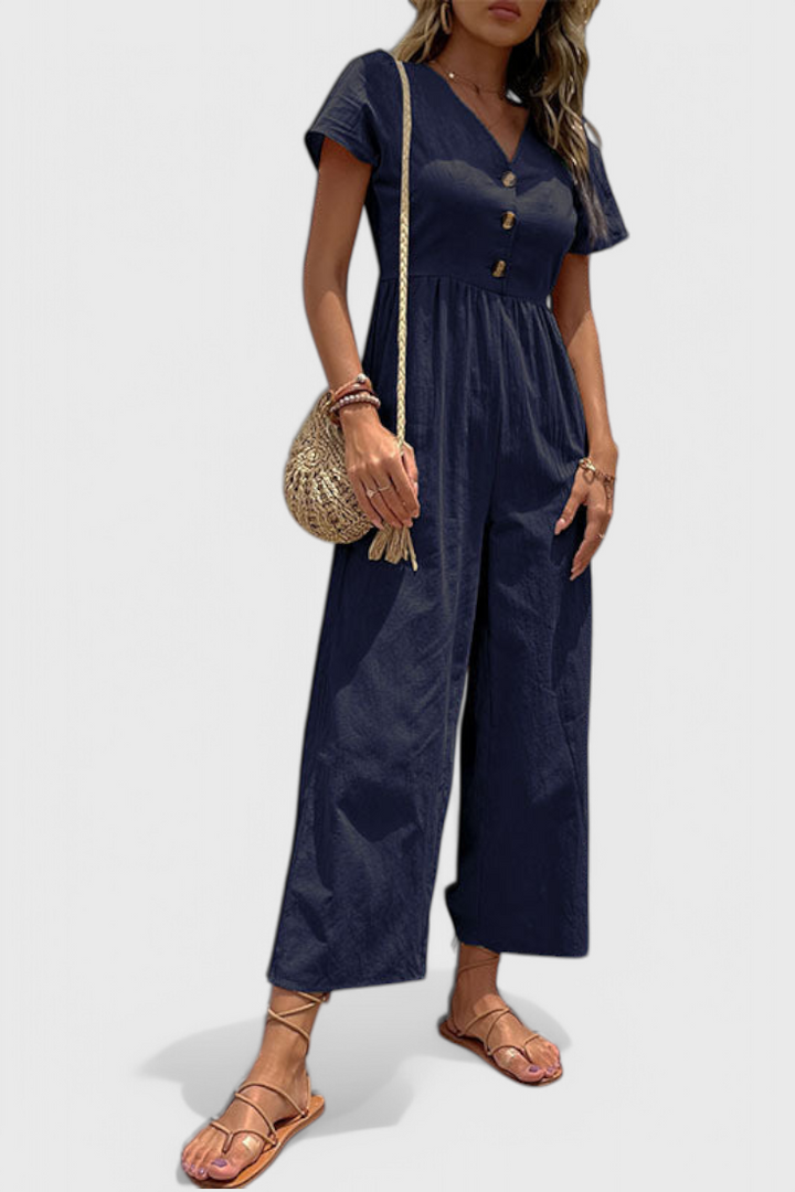 Camila | Jednobarevná s knoflíky na přední straně