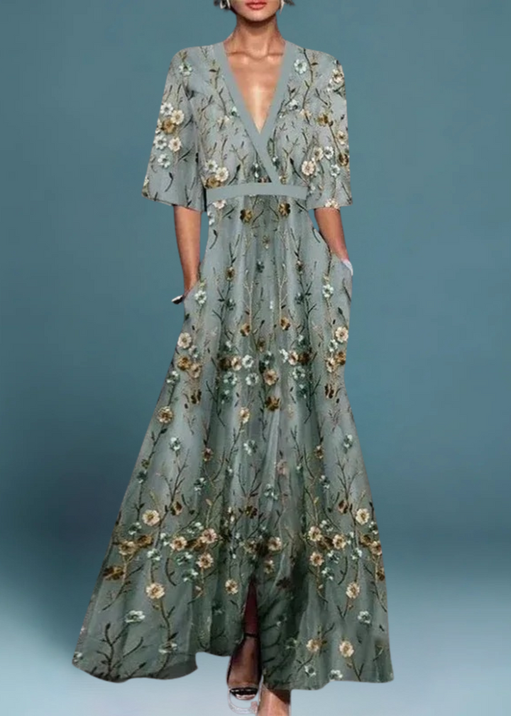 Romi | Elegantní květinové maxi šaty
