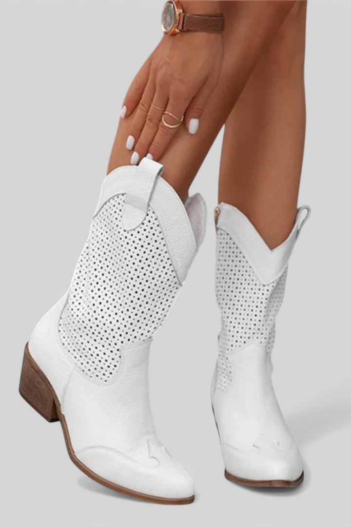 Pilar | Moderní cowboy boty s boční zip