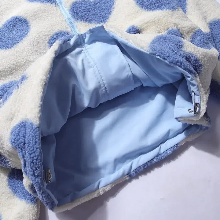 Katharina | Dvoubarevná bunda s obrázky srdcí