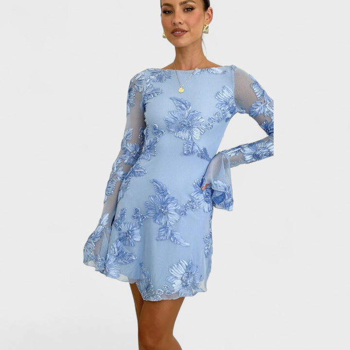 Julia | šaty s květinovým šarmem