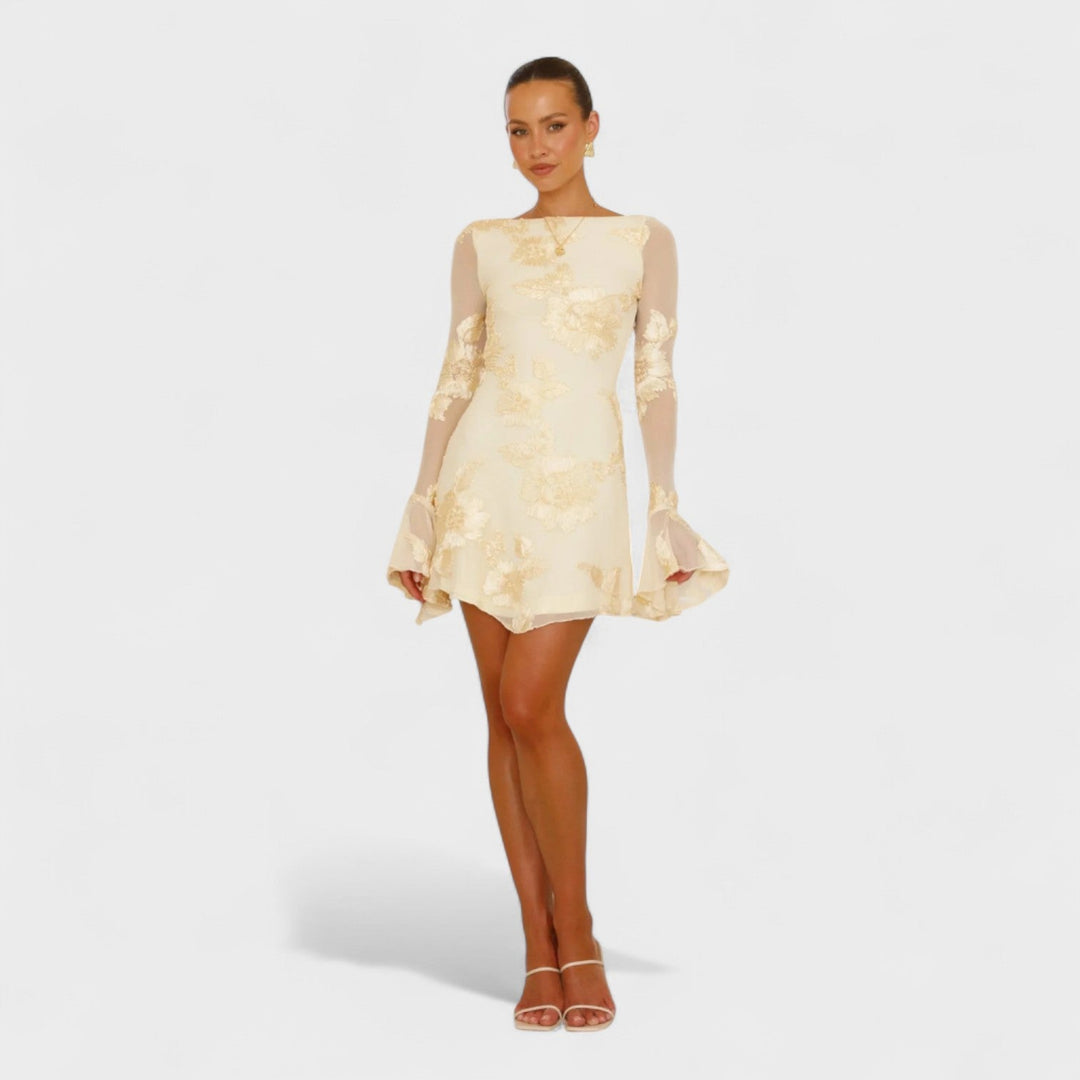 Julia | šaty s květinovým šarmem