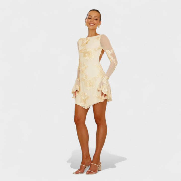 Julia | šaty s květinovým šarmem