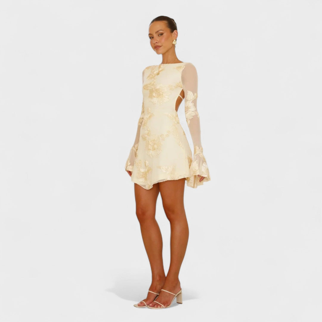 Julia | šaty s květinovým šarmem