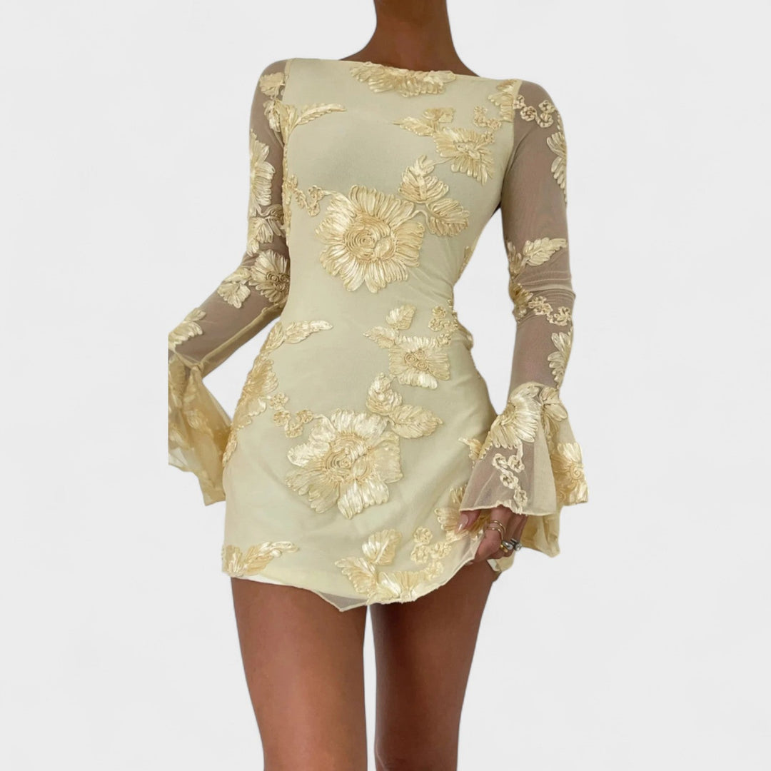 Julia | šaty s květinovým šarmem