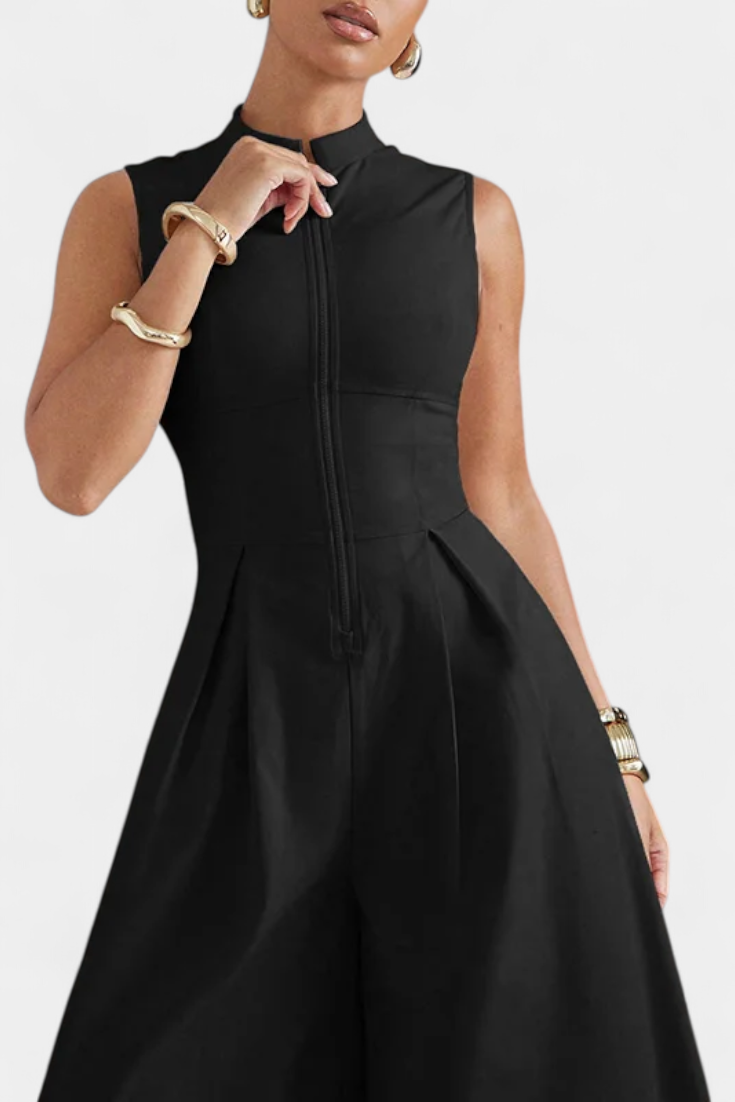 Blanca | Jednodílné plavky bez rukávů s volnými nohavicemi a skladkami