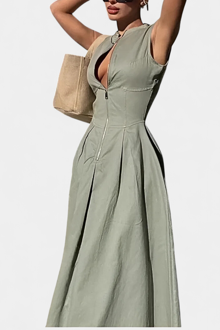 Blanca | Jednodílné plavky bez rukávů s volnými nohavicemi a skladkami