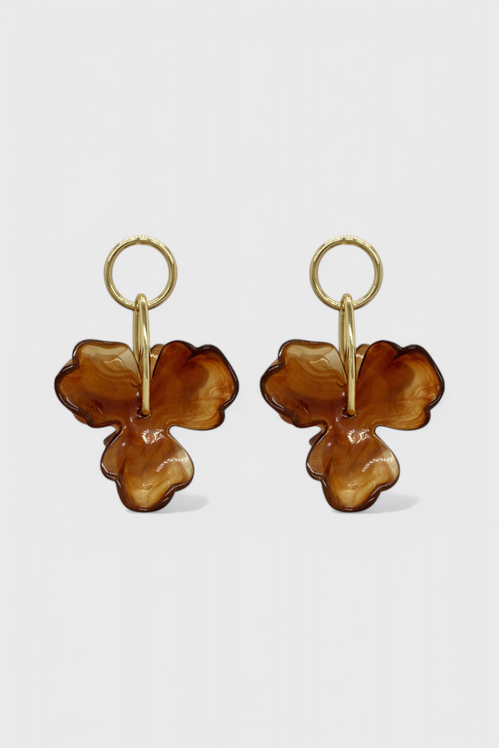 Náušnice s přívěskem ve tvaru květu