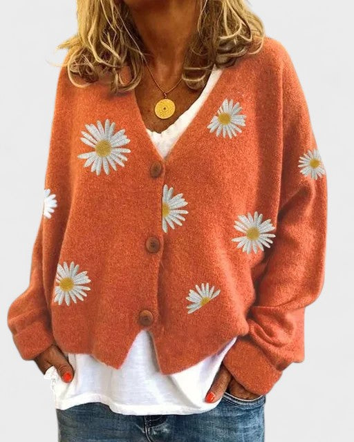 Teresa | Svetřík s květinovým výšivkou