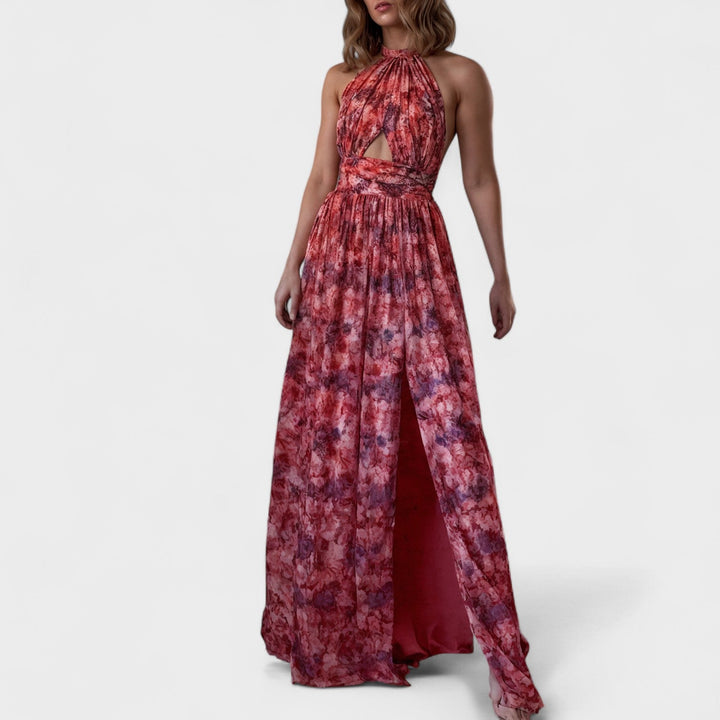 Floralia | Dlouhé šaty s činkami a odhaleným základem