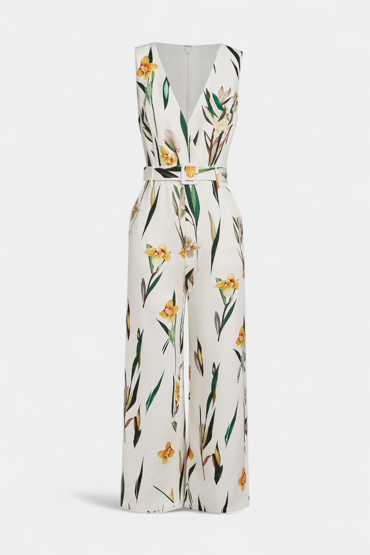 Slara | Jednolínek na dovolenou s výstřihem doV a bílým potiskem