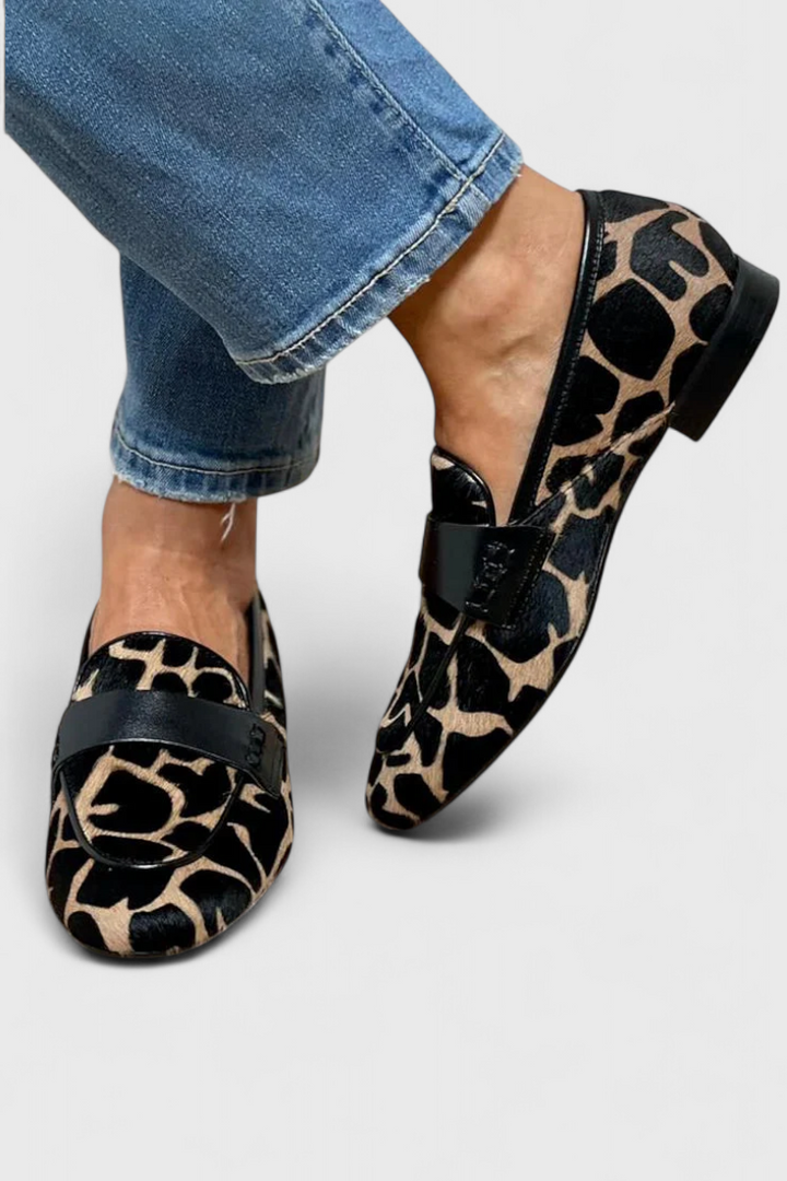 Annelore | Kožené mokasíny s nízkým podpatkem a exkluzivním designem