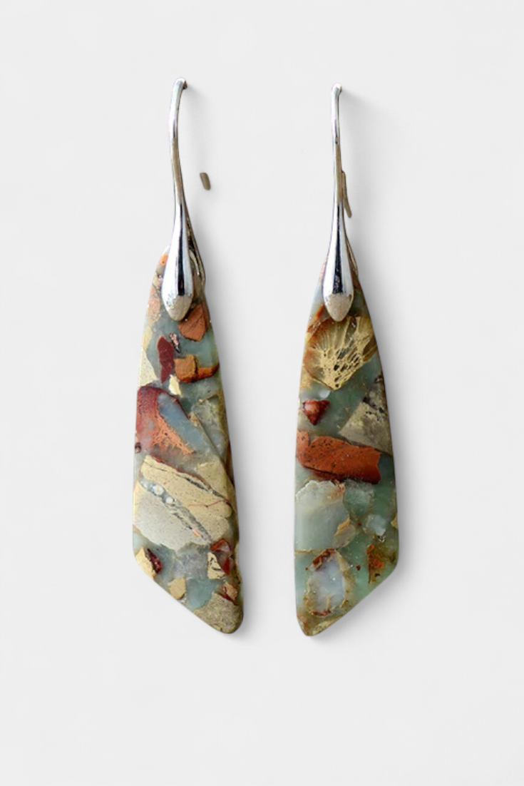 Visací náušnice s ptáčky a smíšenými zirkony