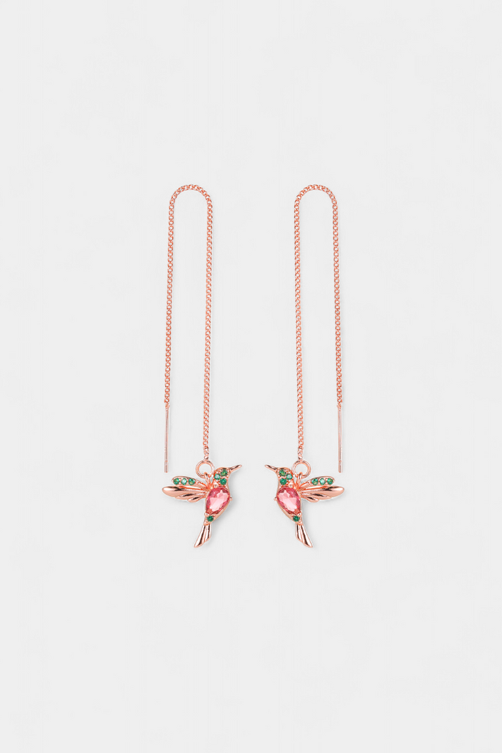 Ptáčkované náušnice s kombinovaným zirkoniem