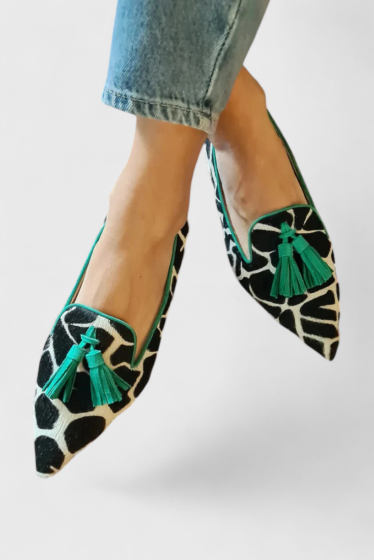 Fermina | Elegantní mokasíny s špičatým hrotem a dvoubarevným designem