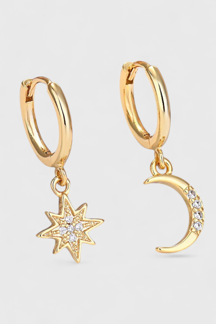 Nebeské náušnice se starou a měsícem