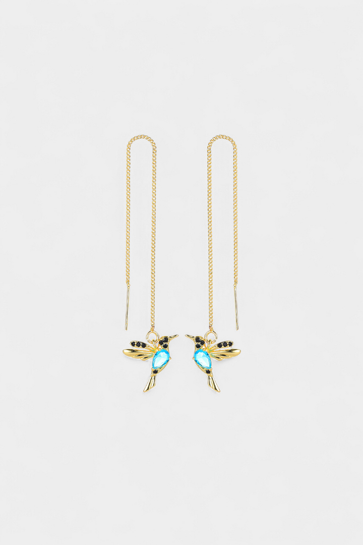 Ptáčkované náušnice s kombinovaným zirkoniem