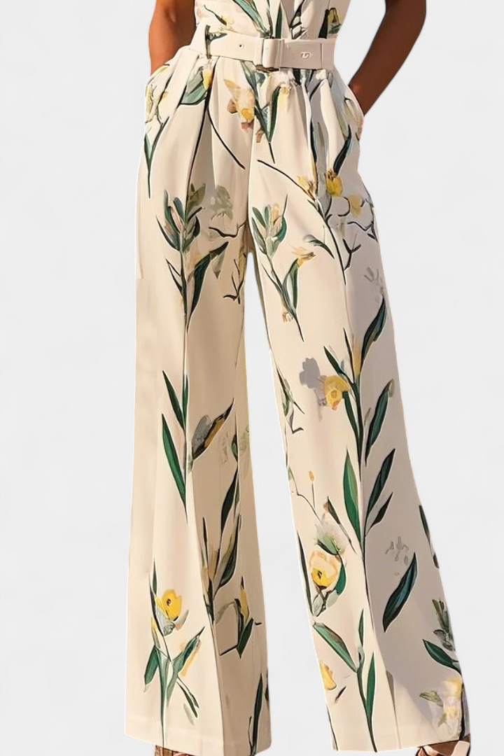 Slara | Jednolínek na dovolenou s výstřihem doV a bílým potiskem