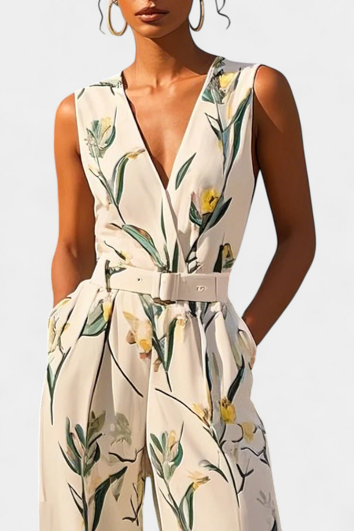 Slara | Jednolínek na dovolenou s výstřihem doV a bílým potiskem