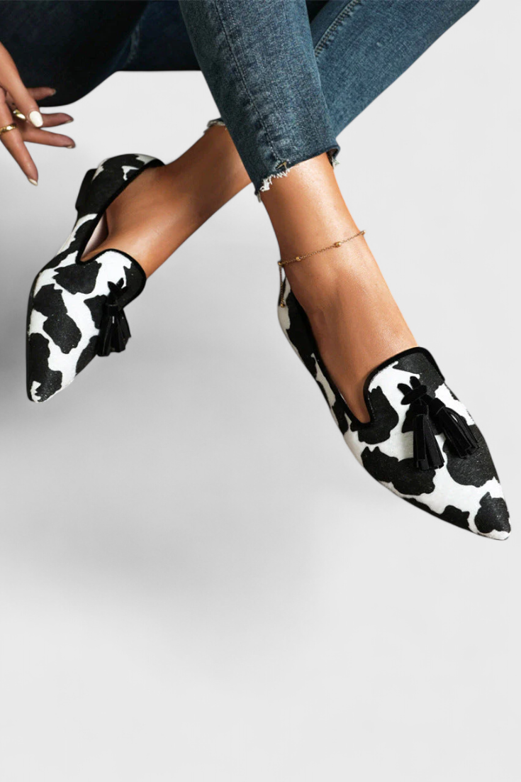 Fermina | Elegantní mokasíny s špičatým hrotem a dvoubarevným designem
