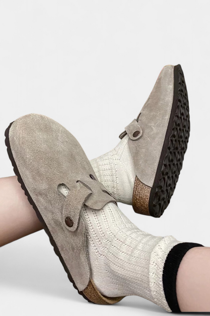 Aubree | Dámské a pánské kožené nazouváky s nastavitelnou přezkou