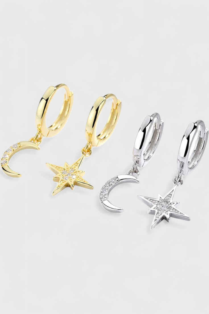 Nebeské náušnice se starou a měsícem